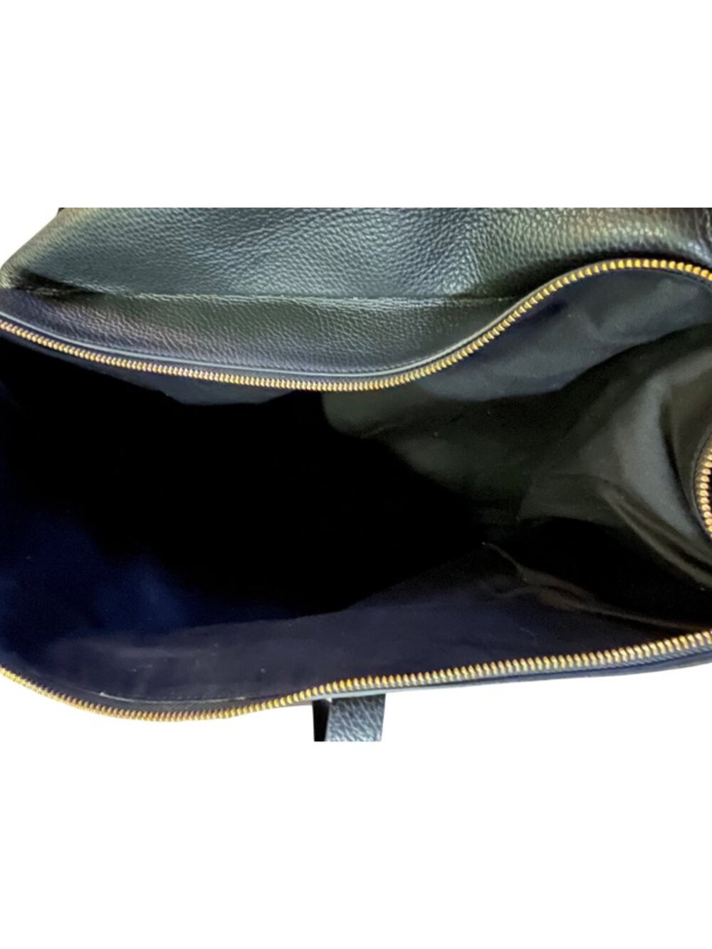 Cuyana Triple Zipper Weekender Bag Black Italian Leather Used Large - Picture 15 of 16